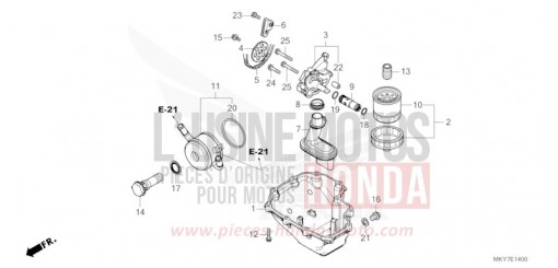 CARTER D'HUILE/POMPE A HUILE CBR650RACT de 2026